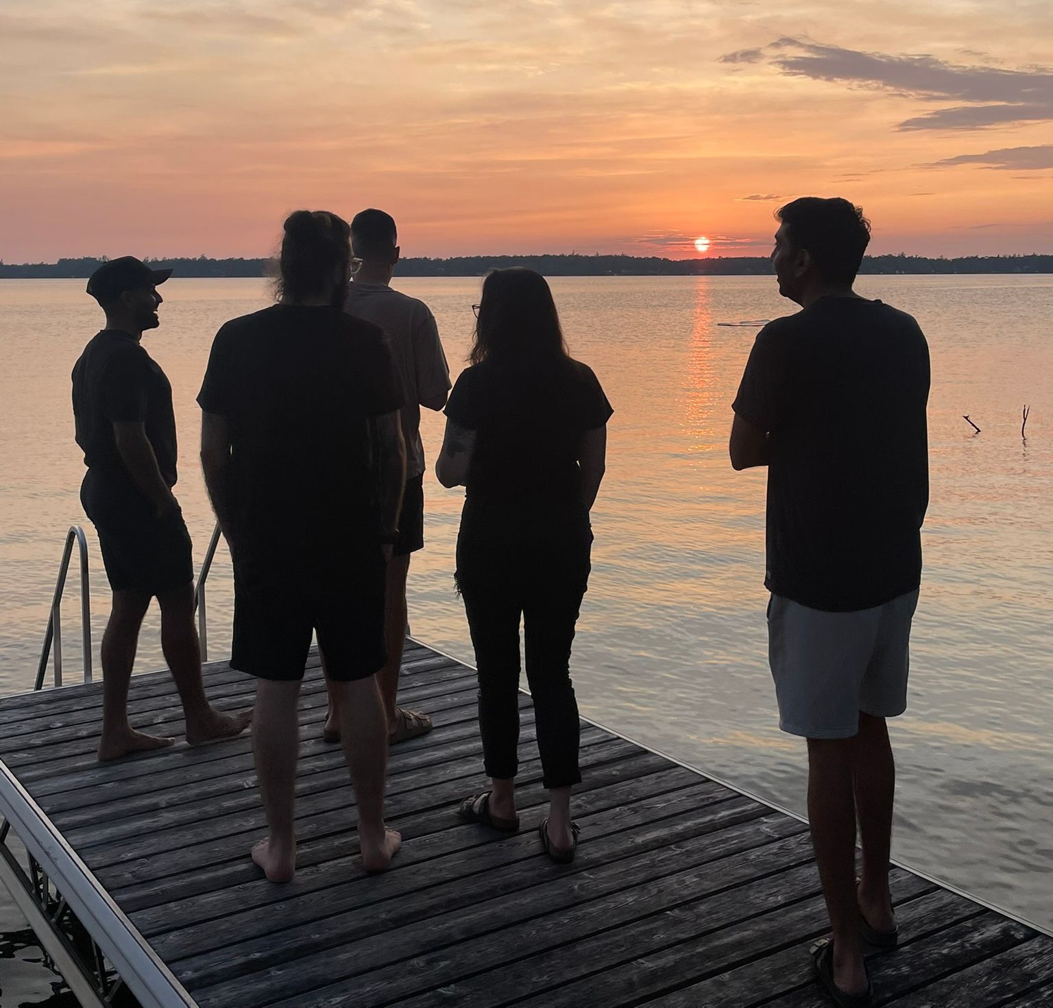 Team collaborating at a table